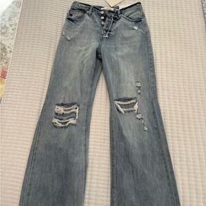 KanCan Light Blue Distressed Flare Jeans
